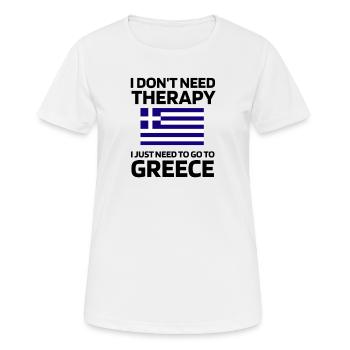 Grèce Cadeaux Hellas Racines grecques - T-shirt respirant Femme - blanc - Devant - AI Model Female 172 dark (172cm)