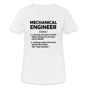 Ingénieur en mécanique - T-shirt respirant Femme - blanc - Devant - AI Model Female 172 dark (172cm)