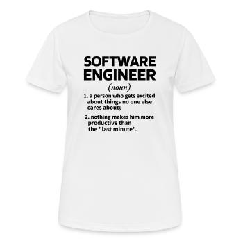 Software Engineer Software Engineer Technician - Women's Breathable T-Shirt - white - Front - AI Model Female 172 dark (172cm)