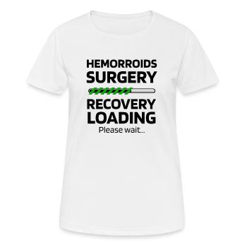 Hemorrhoid Surgery Surgery Recovery Gift - Women's Breathable T-Shirt - white - Front - AI Model Female 172 dark (172cm)
