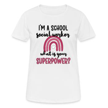 Schulsozialarbeiterin Sozialarbeit Soziale Arbeit - Frauen T-Shirt atmungsaktiv - Weiß - Vorne - AI Model Female 172 dark (172cm)