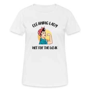 Femme de ménage Ménage - T-shirt respirant Femme - blanc - Devant - AI Model Female 172 dark (172cm)