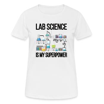 Technicien de laboratoire Technicien médical Technicien de laboratoire Tech de laboratoire - T-shirt respirant Femme - blanc - Devant - AI Model Female 172 dark (172cm)