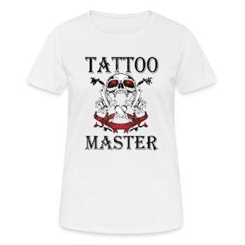 Tatoueur Tatoueur Tatoué Tatoué Tatoué - T-shirt respirant Femme - blanc - Devant - AI Model Female 172 dark (172cm)