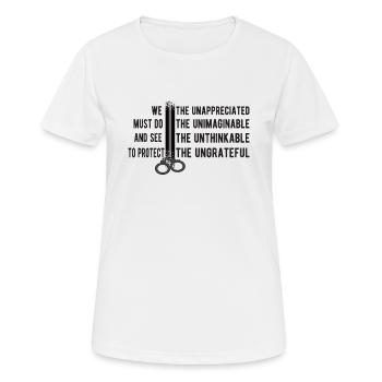Prison Officer Prison Guard Judicial Guard - Women's Breathable T-Shirt - white - Front - AI Model Female 172 dark (172cm)
