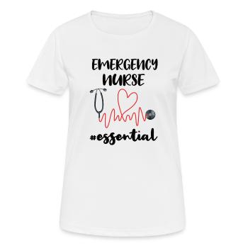 Infirmière infirmière aux urgences - T-shirt respirant Femme - blanc - Devant - AI Model Female 172 dark (172cm)