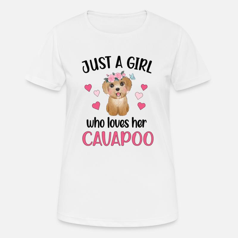 Cavapoo Girl Cavoodle Dog Mom Cavapoo Sweet - Women's Breathable T-Shirt - white