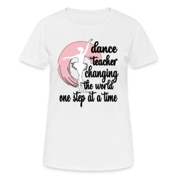 Professeur de danse Cadeau Cours de danse Professeur de danse - T-shirt respirant Femme - blanc - Devant - AI Model Female 172 dark (172cm)
