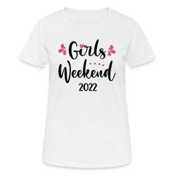 Girls weekend Short trip weekend with girls - Women's Breathable T-Shirt - white - Front - AI Model Female 172 dark (172cm)