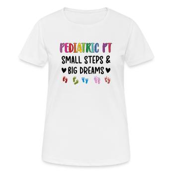 Physiothérapie pédiatrique Physiothérapie Physiothérapie - T-shirt respirant Femme - blanc - Devant - AI Model Female 172 dark (172cm)