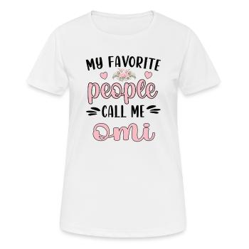 Grand-mère Appréciation Fête des mères Grand-mère Grand-mère - T-shirt respirant Femme - blanc - Devant - AI Model Female 172 dark (172cm)