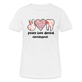 Hygiéniste dentaire Hygiéniste dentaire Hygiène buccale - T-shirt respirant Femme - blanc - Devant - AI Model Female 172 dark (172cm)