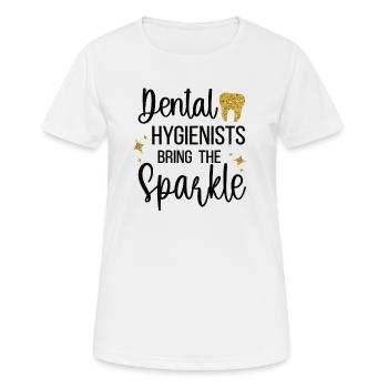 Hygiéniste dentaire Hygiéniste dentaire Hygiène buccale - T-shirt respirant Femme - blanc - Devant - AI Model Female 172 dark (172cm)