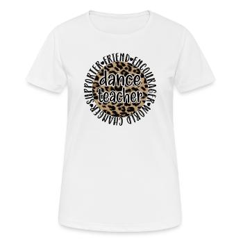 Reconnaissance de professeur de danse Cours de danse - T-shirt respirant Femme - blanc - Devant - AI Model Female 172 dark (172cm)