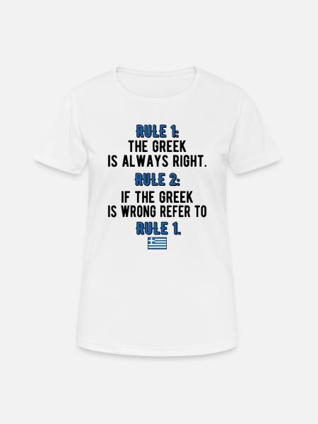 Grieche Griechenland Flagge Griechische Wurzeln - Dame T-shirt svedtransporterende - hvid