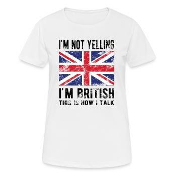 Brite Großbritannien Herkunft Britische Flagge - Frauen T-Shirt atmungsaktiv - Weiß - Vorne - AI Model Female 172 dark (172cm)