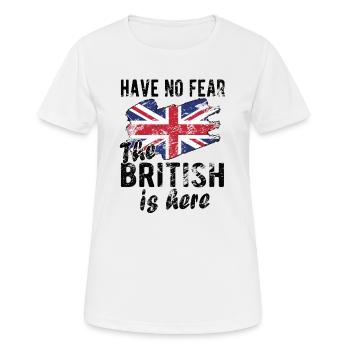 Brite Großbritannien Herkunft Britische Flagge - Frauen T-Shirt atmungsaktiv - Weiß - Vorne - AI Model Female 172 dark (172cm)