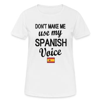 Fier Espagnol Espagne Drapeau Racines Espagnoles - T-shirt respirant Femme - blanc - Devant - AI Model Female 172 dark (172cm)