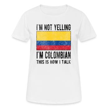 Colombie Colombie Drapeau colombien - T-shirt respirant Femme - blanc - Devant - AI Model Female 172 dark (172cm)