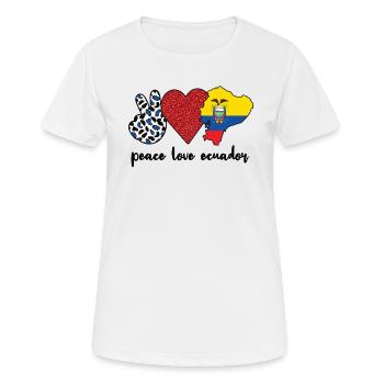 Équateur Équateur Racines équatoriennes - T-shirt respirant Femme - blanc - Devant - AI Model Female 172 dark (172cm)