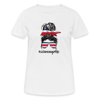 Costa Rica Costa-Ricanerin Costa Rica Wurzeln - Frauen T-Shirt atmungsaktiv - Weiß - Vorne - AI Model Female 172 dark (172cm)