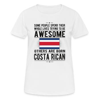 Costa Rica Costa-Ricaner Costa Rica Flagge - Frauen T-Shirt atmungsaktiv - Weiß - Vorne - AI Model Female 172 dark (172cm)