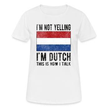 Pays-Bas néerlandais Drapeau néerlandais - T-shirt respirant Femme - blanc - Devant - AI Model Female 172 dark (172cm)