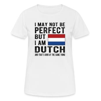 Néerlandais Pays-Bas Origine néerlandaise - T-shirt respirant Femme - blanc - Devant - AI Model Female 172 dark (172cm)