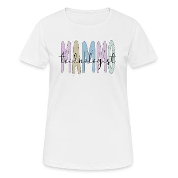 Mammo Technologist Mammography Tech Cadeau - T-shirt respirant Femme - blanc - Devant - AI Model Female 172 dark (172cm)