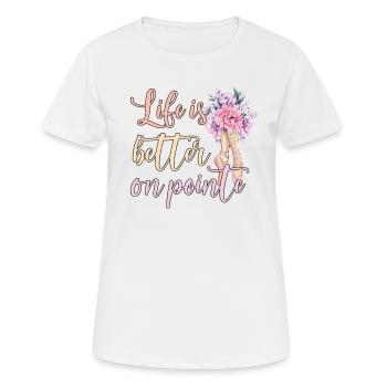 Balletttänzerin Ballerina Balletttanz Ballerina - Frauen T-Shirt atmungsaktiv - Weiß - Vorne - AI Model Female 172 dark (172cm)