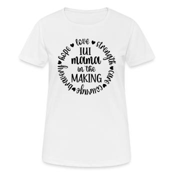 IUI Mama Intrauterine Insemination Mutter Geschenk - Frauen T-Shirt atmungsaktiv - Weiß - Vorne - AI Model Female 172 dark (172cm)