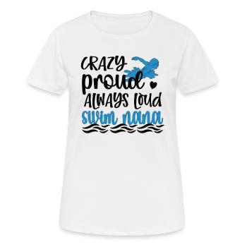 Proud Swimming Nana Swimmer Nana Grandma Gift - Women's Breathable T-Shirt - white - Front - AI Model Female 172 dark (172cm)