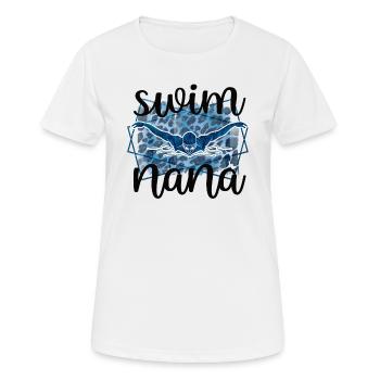 Proud Swimming Nana Swimmer Nana Grandma Gift - Women's Breathable T-Shirt - white - Front - AI Model Female 172 dark (172cm)