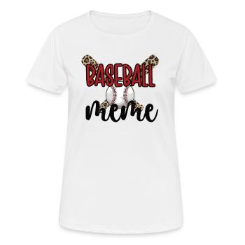 Meme Oma Eines Baseballspieler Baseball Meme - Frauen T-Shirt atmungsaktiv - Weiß - Vorne - AI Model Female 172 dark (172cm)