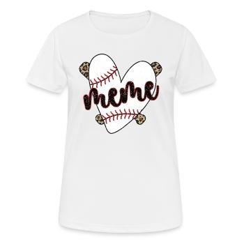 Meme Oma Eines Baseballspieler Baseball Meme - Frauen T-Shirt atmungsaktiv - Weiß - Vorne - AI Model Female 172 dark (172cm)