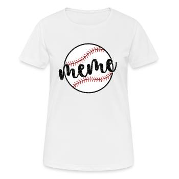 Meme Oma Eines Baseballspieler Baseball Meme - Frauen T-Shirt atmungsaktiv - Weiß - Vorne - AI Model Female 172 dark (172cm)