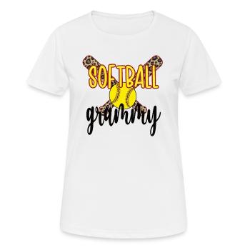 Grammy Oma Eines Softballspieler Softball Grammy - Frauen T-Shirt atmungsaktiv - Weiß - Vorne - AI Model Female 172 dark (172cm)