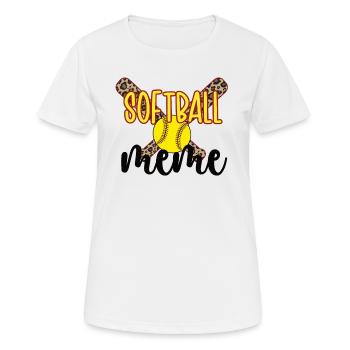 Meme Oma Eines Softballspieler Softball Meme - Frauen T-Shirt atmungsaktiv - Weiß - Vorne - AI Model Female 172 dark (172cm)