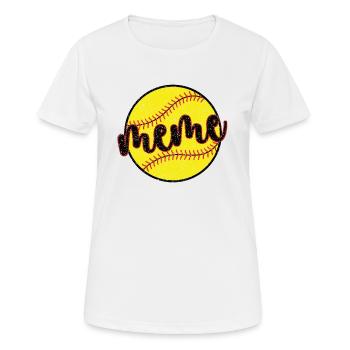 Meme Oma Eines Softballspieler Softball Meme - Frauen T-Shirt atmungsaktiv - Weiß - Vorne - AI Model Female 172 dark (172cm)