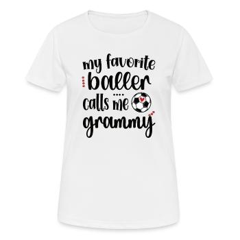 Grammy Grand-mère de joueur de football Grammy - T-shirt respirant Femme - blanc - Devant - AI Model Female 172 dark (172cm)