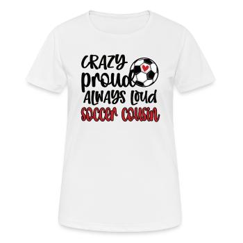 Football cousin Football player cousin Footballer - Women's Breathable T-Shirt - white - Front - AI Model Female 172 dark (172cm)