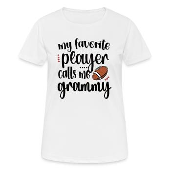 Football Grammy Grandma Of Football Player Grammy - Women's Breathable T-Shirt - white - Front - AI Model Female 172 dark (172cm)