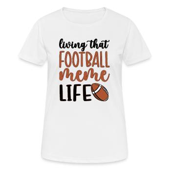 Football Meme Grandma Of Football Player Meme - Frauen T-Shirt atmungsaktiv - Weiß - Vorne - AI Model Female 172 dark (172cm)