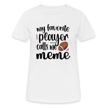 Football Meme Grandma Of Football Player Meme - Frauen T-Shirt atmungsaktiv - Weiß - Vorne - AI Model Female 172 dark (172cm)