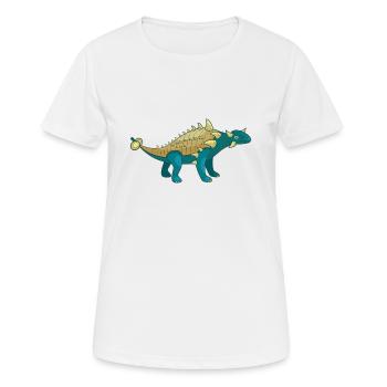 Dinosaur Ankylosaurus - Women's Breathable T-Shirt - white - Front - AI Model Female 172 dark (172cm)