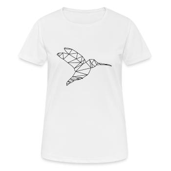 Hummingbird geometric - Women's Breathable T-Shirt - white - Front - AI Model Female 172 dark (172cm)