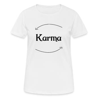 karma - T-shirt respirant Femme - blanc - Devant - AI Model Female 172 dark (172cm)