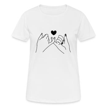 hands - Women's Breathable T-Shirt - white - Front - AI Model Female 172 dark (172cm)