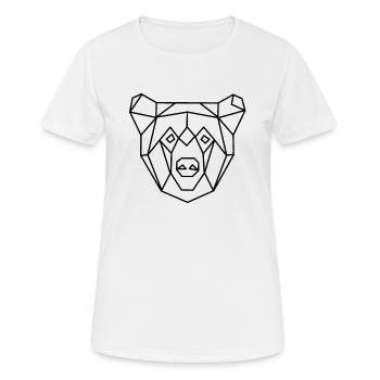 Bär - Frauen T-Shirt atmungsaktiv - Weiß - Vorne - AI Model Female 172 dark (172cm)