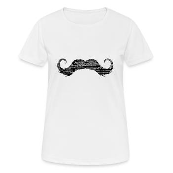 Schnurrbart - Frauen T-Shirt atmungsaktiv - Weiß - Vorne - AI Model Female 172 dark (172cm)